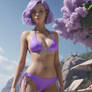 bikini lady digital art babe 3D model HD