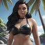 chunky lady in bikini model babe 3D HD