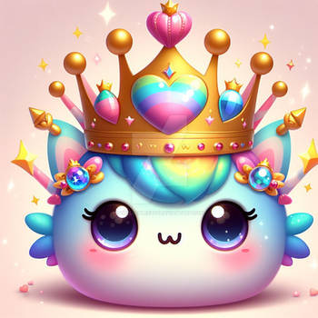 cute realistic fantasy kawaii || crown colorful