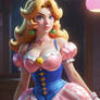 princess peach in lingerie busty chunky 3D HD Mode