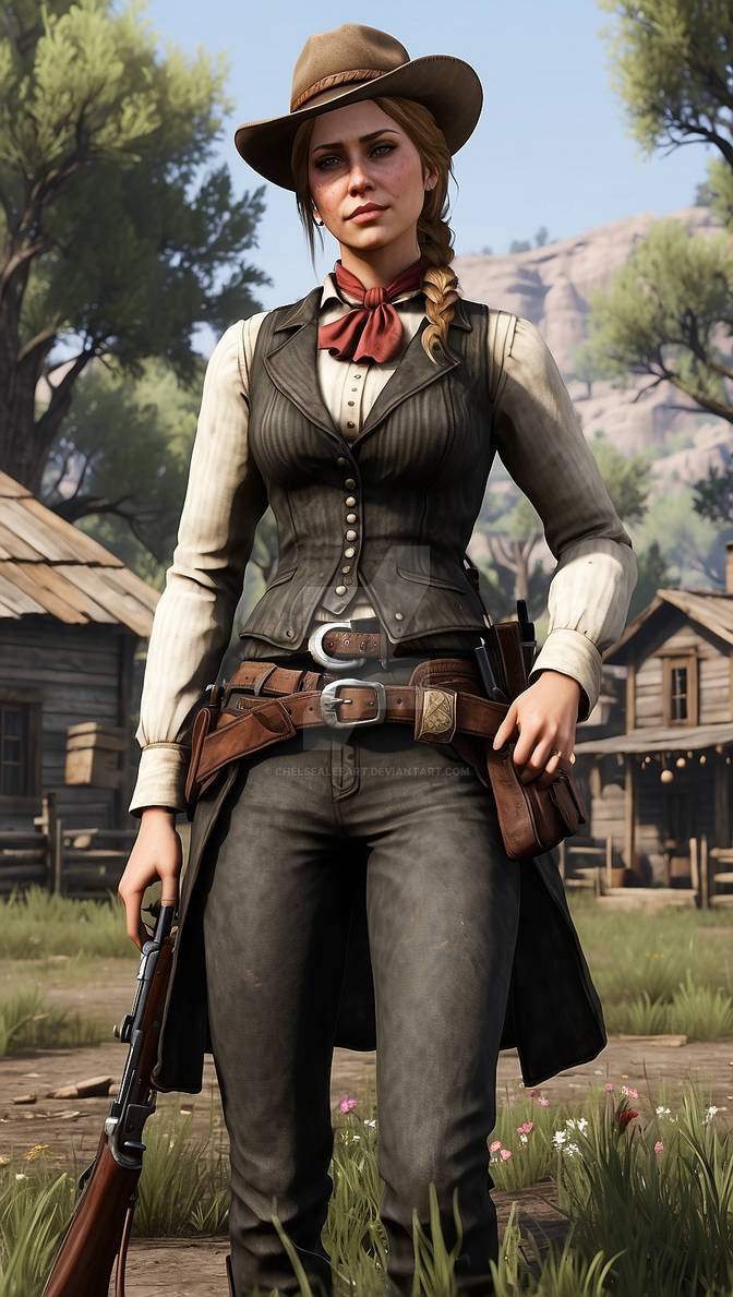 sadie adler in spring red dead redemption 2 HD by ChelseaLeeART on ...