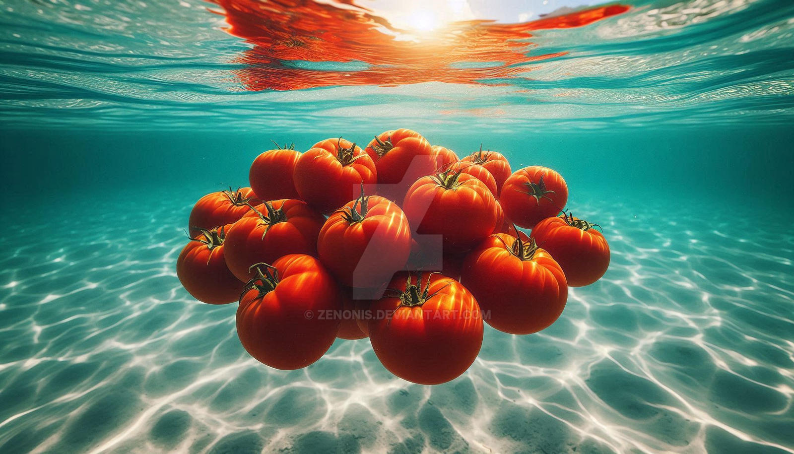 Tomato Float tomatoes floating in water tropical pool by zenonis on DeviantArt