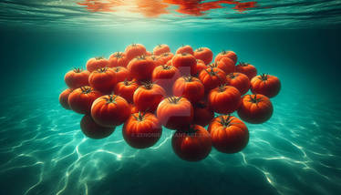 Tomato Float tomatoes floating in water tropical pool by zenonis on DeviantArt