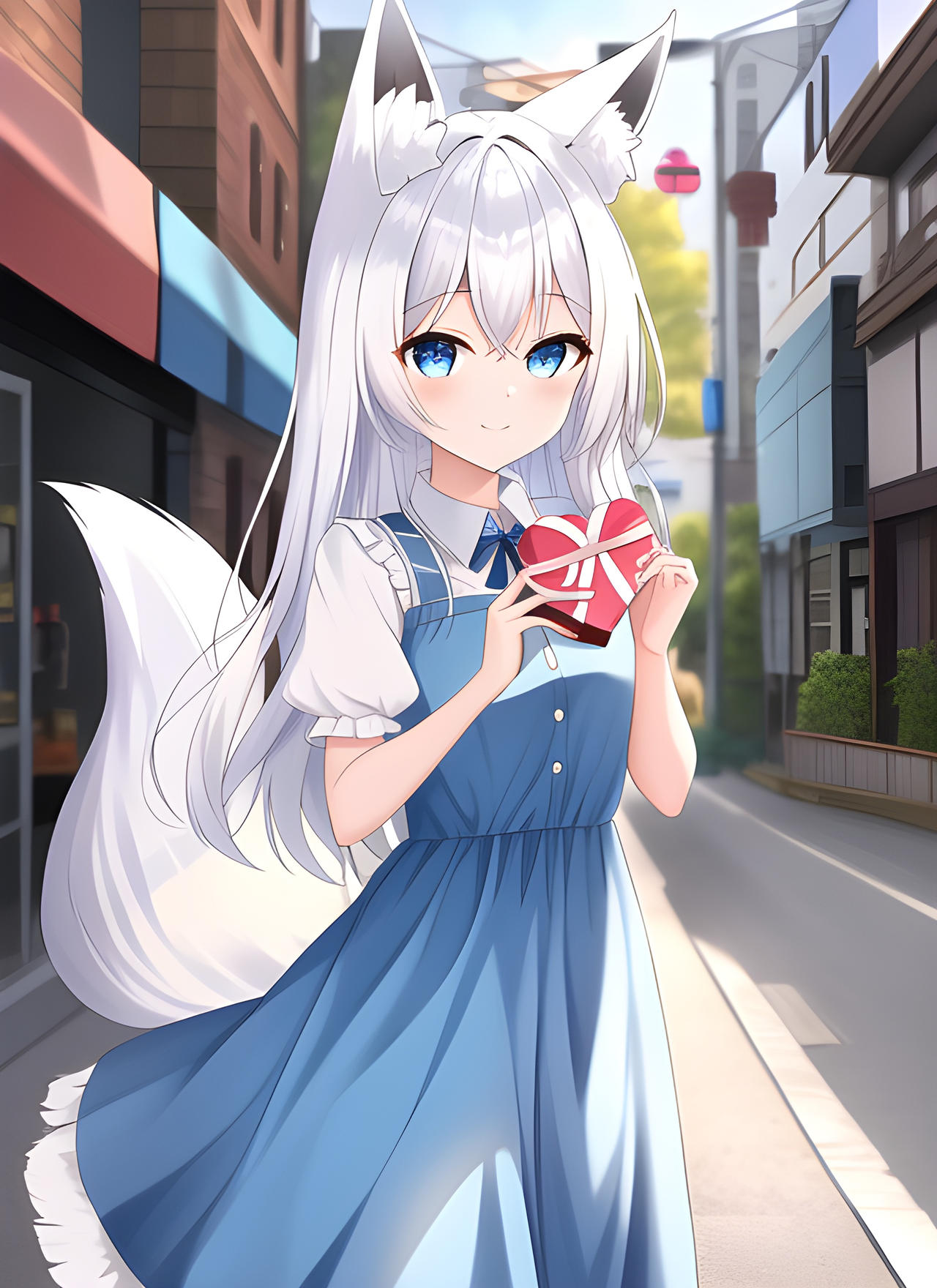 Kitsune gives you chocolate for Valentine's Day by imZigs on DeviantArt