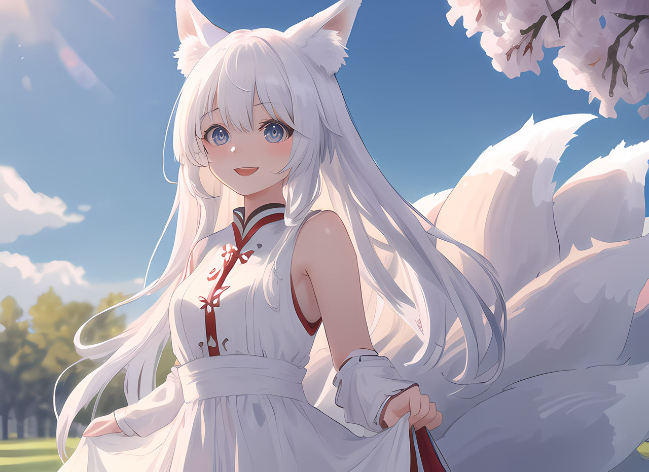 Spring Kitsune by imZigs on DeviantArt