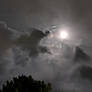 Moon with clouds