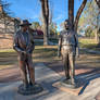 Statue of Dr. Oppenheimer and General Groves