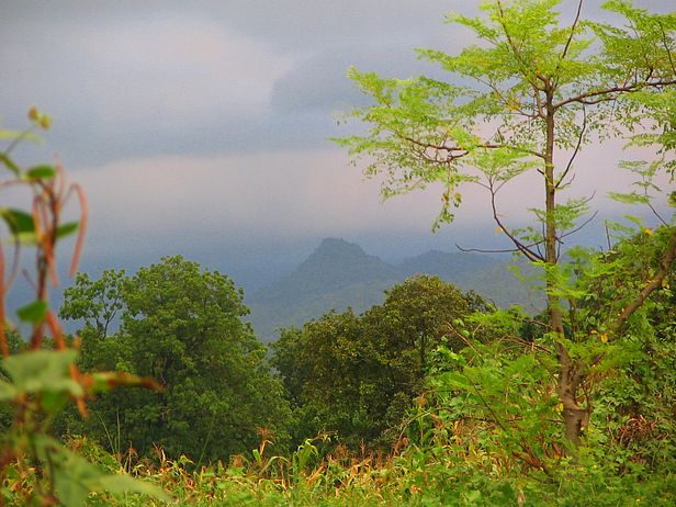 Rain, sun, hills, greenery