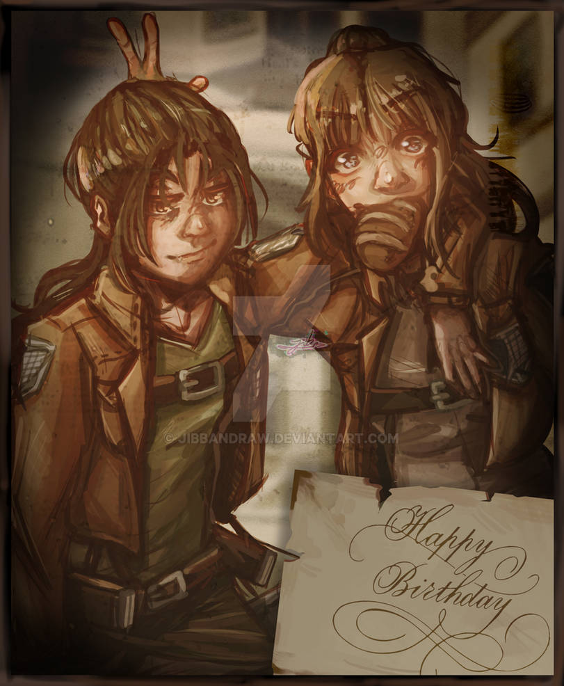 Attack on titan birthday gift! by JibbanDraw on DeviantArt