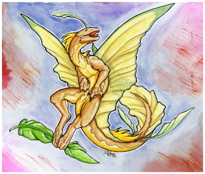 Watercolor dragon