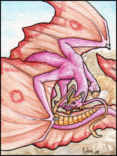 Watercolor dragon 05