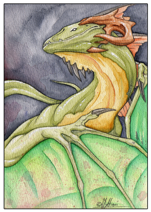 Watercolor dragon 11