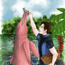 Feed the river dolphin