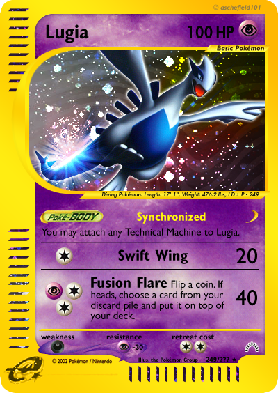 Pokemon - Shiny Lugia TCG Card by jochemmasselink on DeviantArt