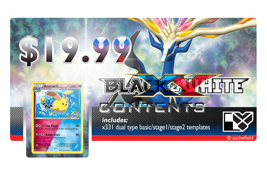 Pokemon BWXY Templates Dual Types Core Pack by aschefield101 on