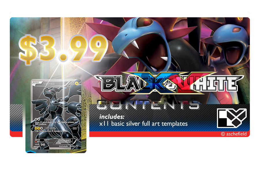 Pokemon BWXY Templates Silver Full Art Pack by aschefield101 on