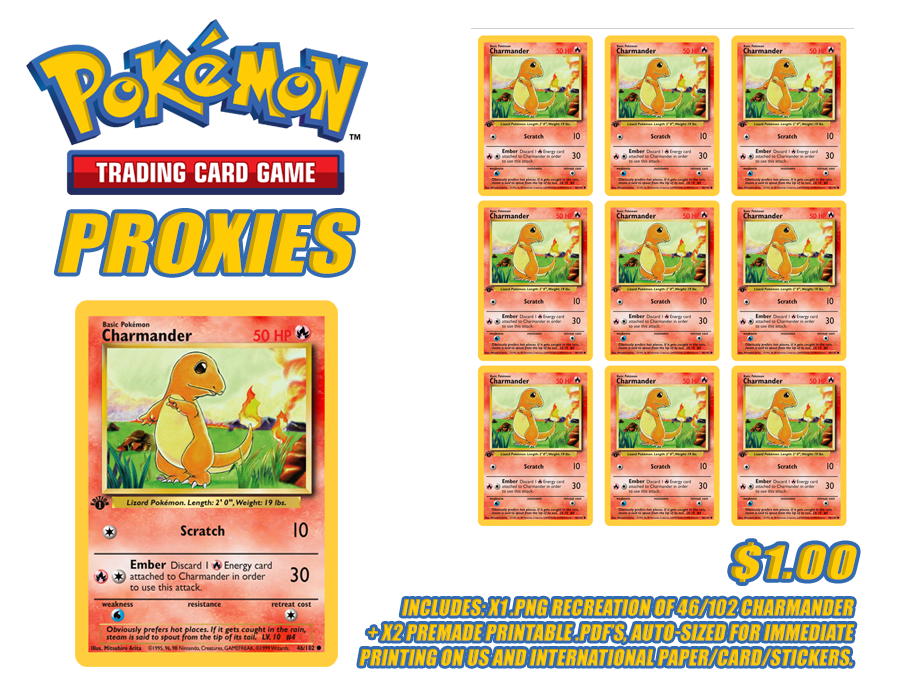 Custom Proxy Base Proxies - Base Set 46/102 Charmander by aschefield on DeviantArt