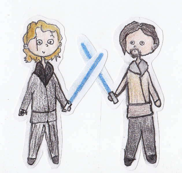 Paper Star Wars - Anakin Skywalker and Obi-Wan Ken