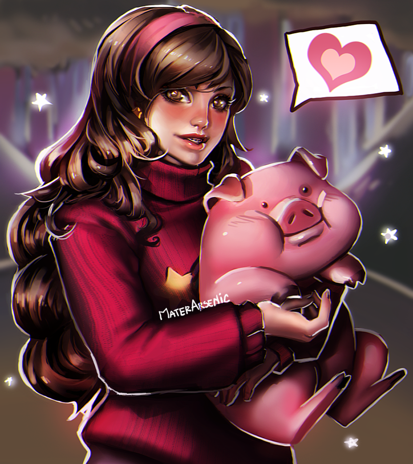 Mabel and Waddles (Gravity falls) by MaterArsenic on DeviantArt.