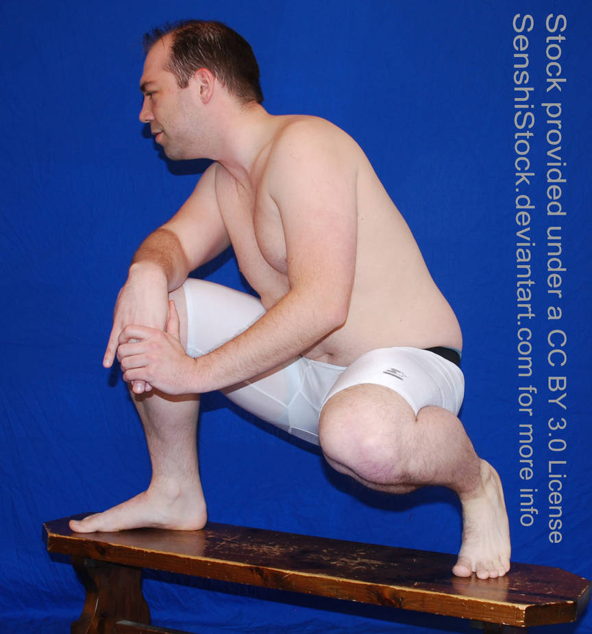 Crouching Pose Reference Figure Model Male by SenshiStock