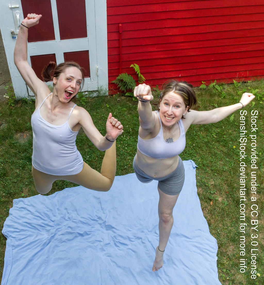 wallpapers Happy Jumping Pose Reference perspective foreshortening jumping pair