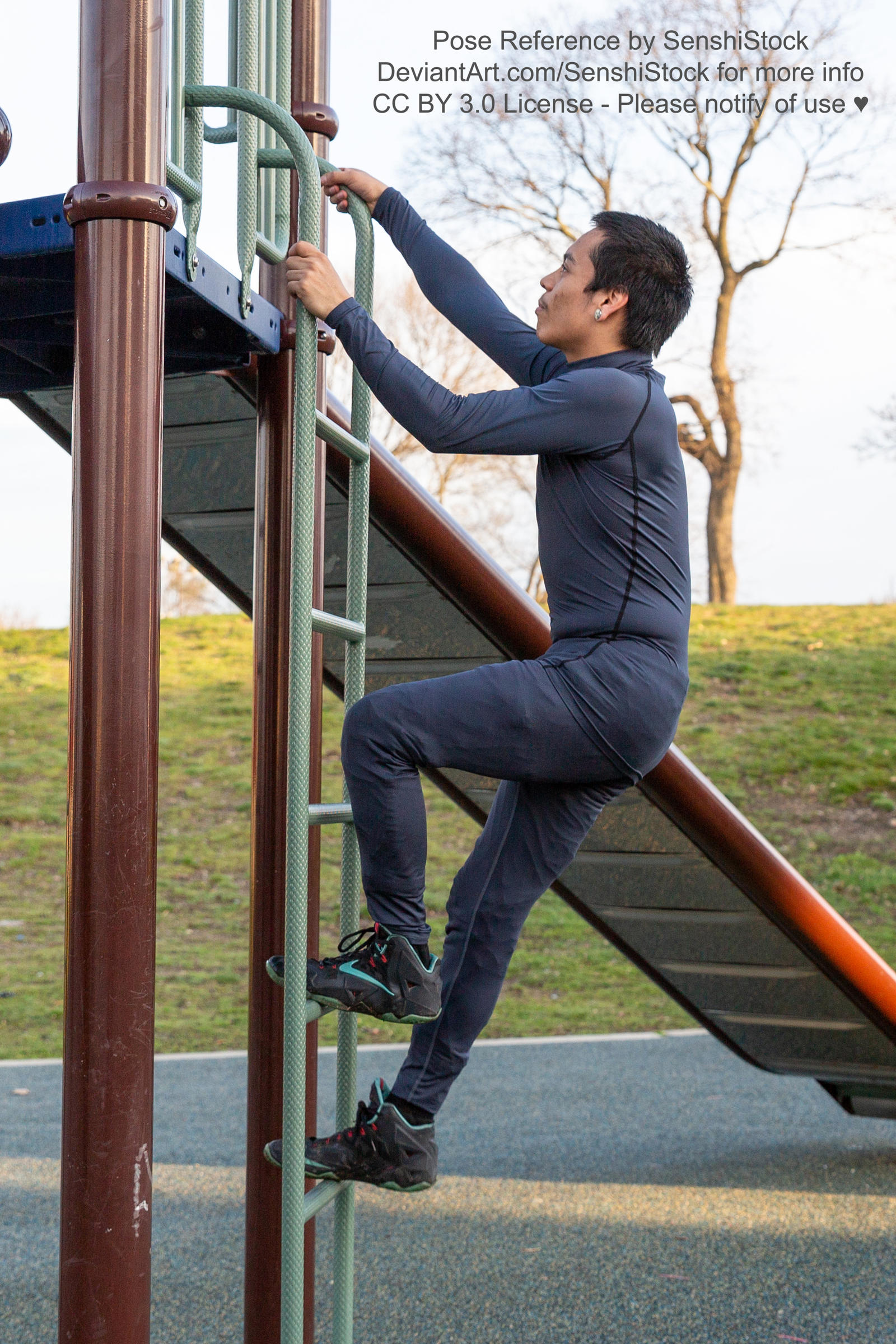 Man Climbing a Ladder Pose Reference for Art by AdorkaStock on DeviantArt