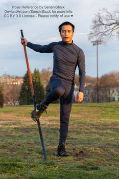 Staff Male Pose Reference Standing Foot Up