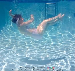 Underwater Falling Floating Graceful Pose Referenc