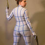 Back Pose Zentai Suit Dual Pistol Reference