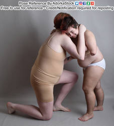 Height Difference Pose Reference Kneeling Hug