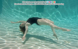 Underwater Arching Back Elegant Floating Pose