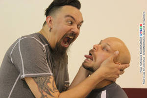 Martial Arts Shoot Outtake FACE GRABBING