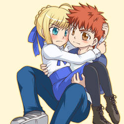 Saber and Shirou