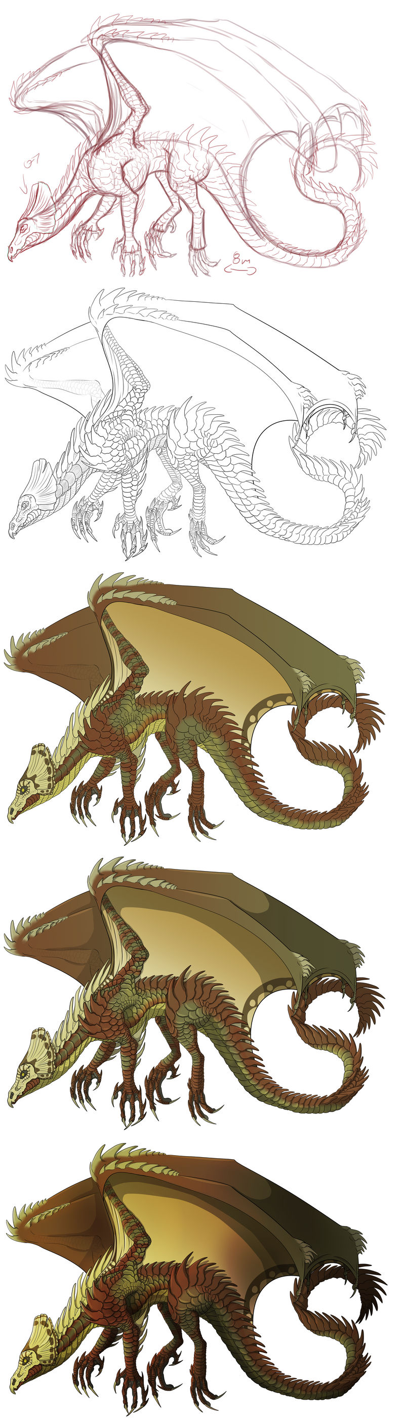 Lesser Earth Drake Step by step - Lesser desert drake by Machineraptor on DeviantArt