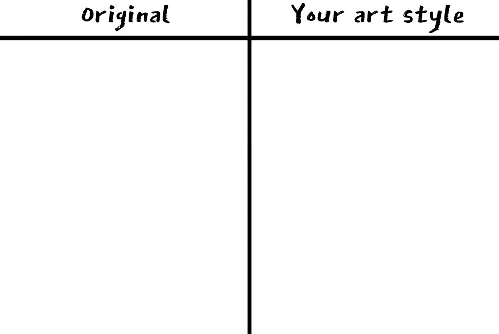 Original and your art style meme template by SweetCat3908 on DeviantArt