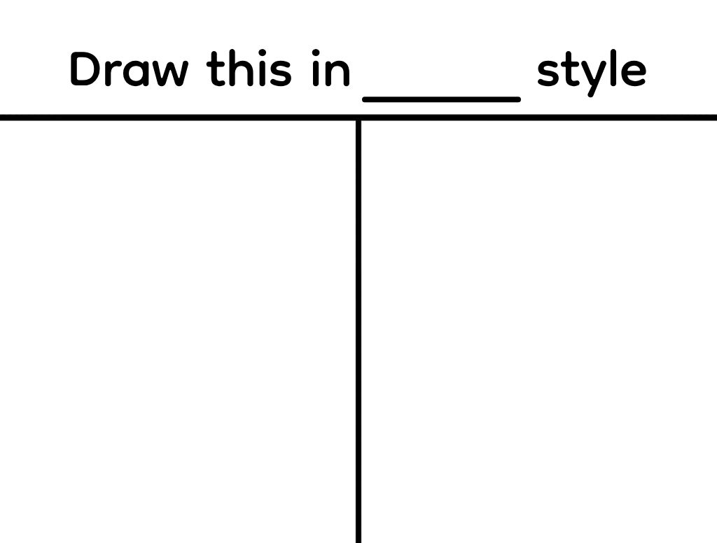 Draw this in blank style meme template by SweetCat3908 on DeviantArt