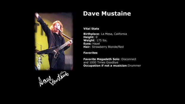 Dave Mustaine Vital Stats