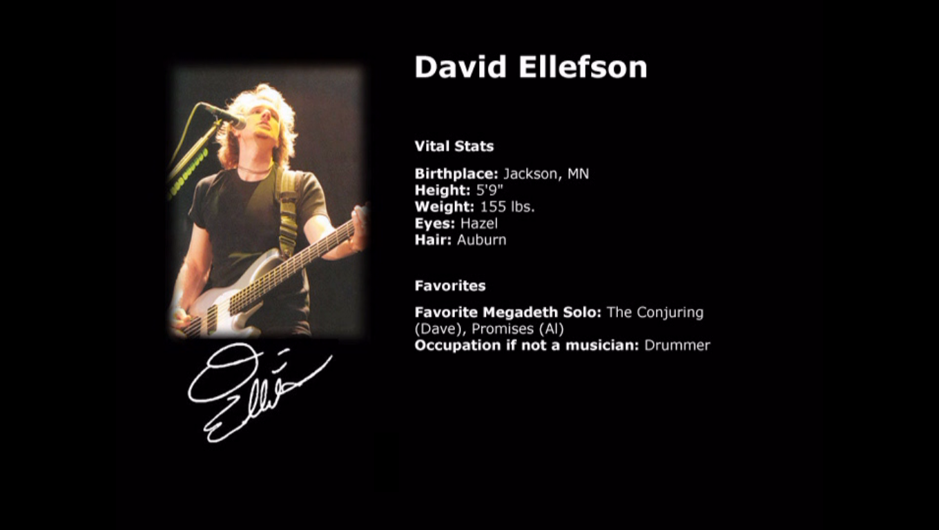 David Ellefson Vital Stats