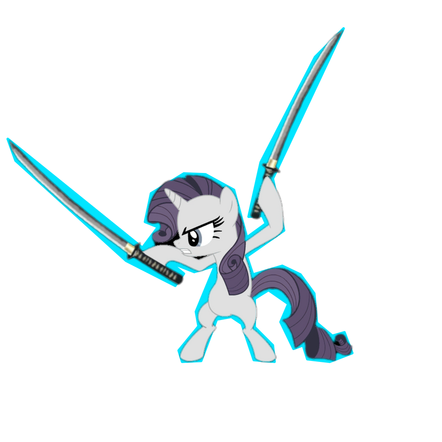 Mlp rarity with tow swords by shadowXcode on DeviantArt