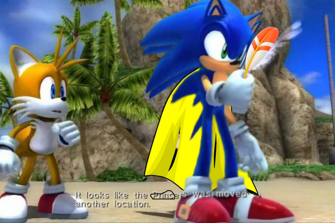 Sonic finds the yellow cape power up by shadowXcode on DeviantArt