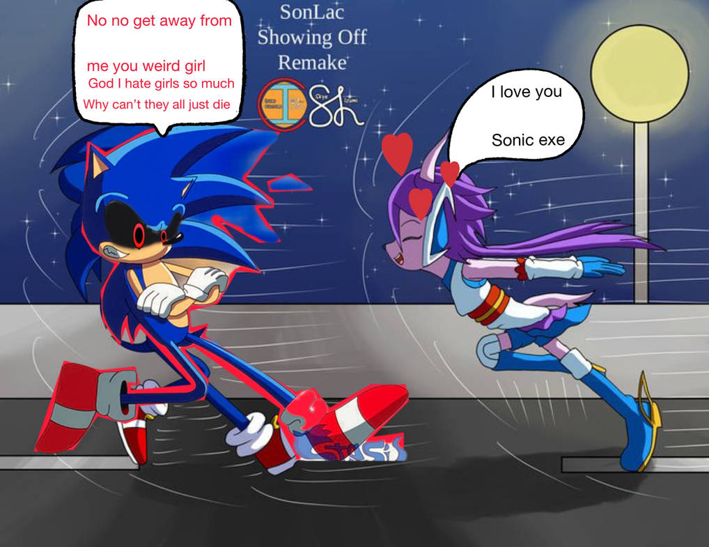 Sonic exe running from a crazy fan girl comic dub by shadowXcode on