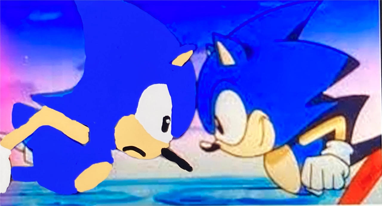Sonic vs fake Sonic in Sonic cd by shadowXcode on DeviantArt