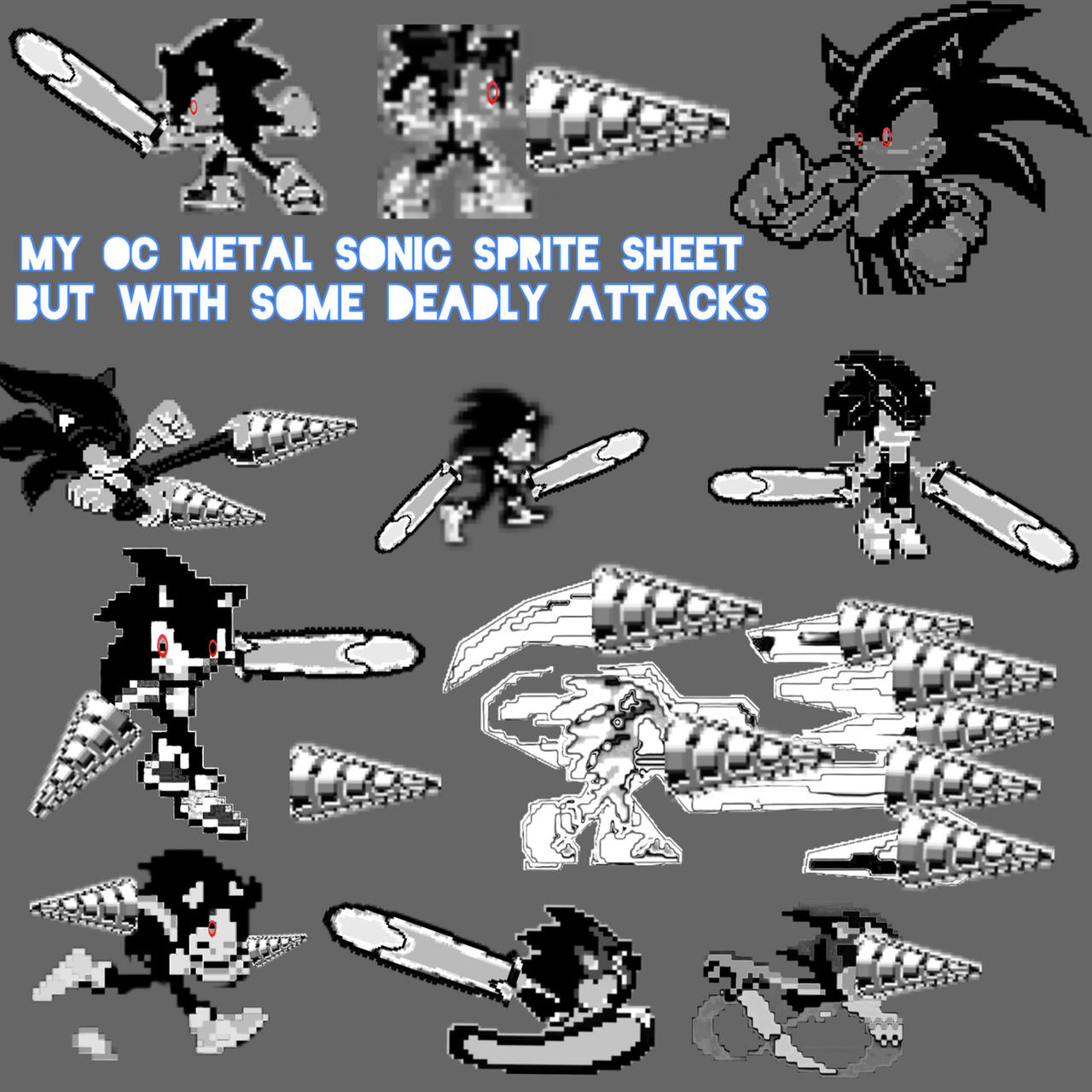 Metal Sonic sprites 1 by LinkdaHedgie on DeviantArt