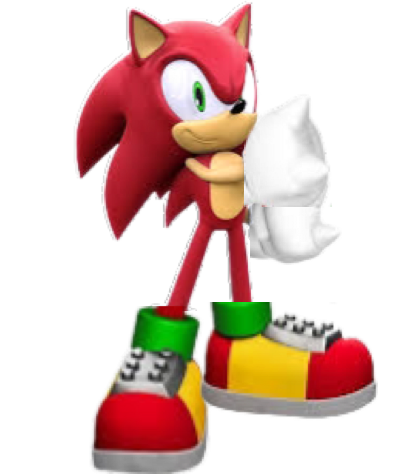 Sonic as knuckles render by shadowXcode on DeviantArt