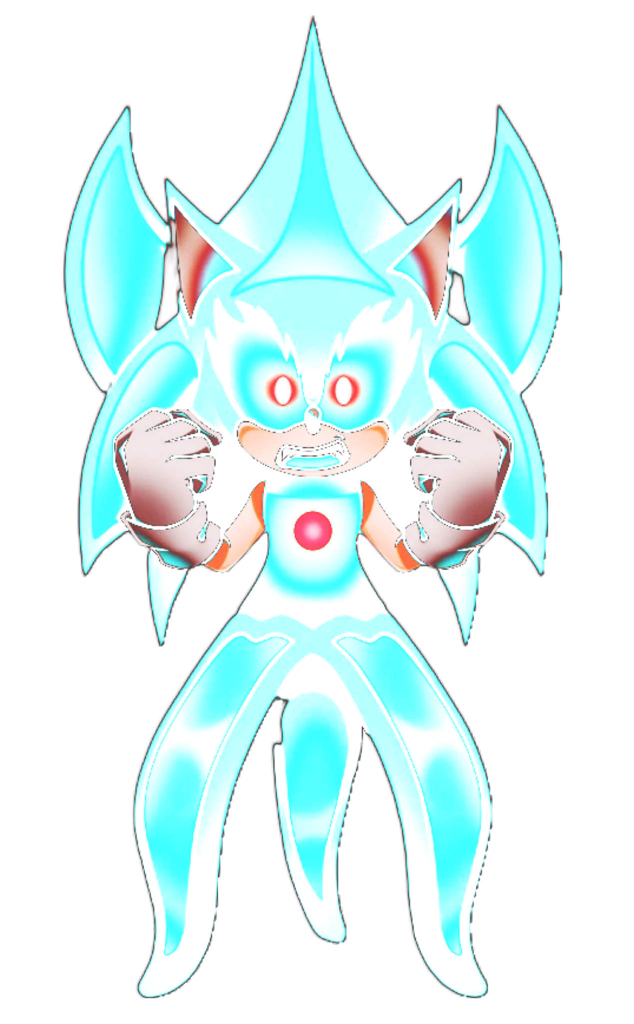 Hyper Sonic x render by shadowXcode on DeviantArt