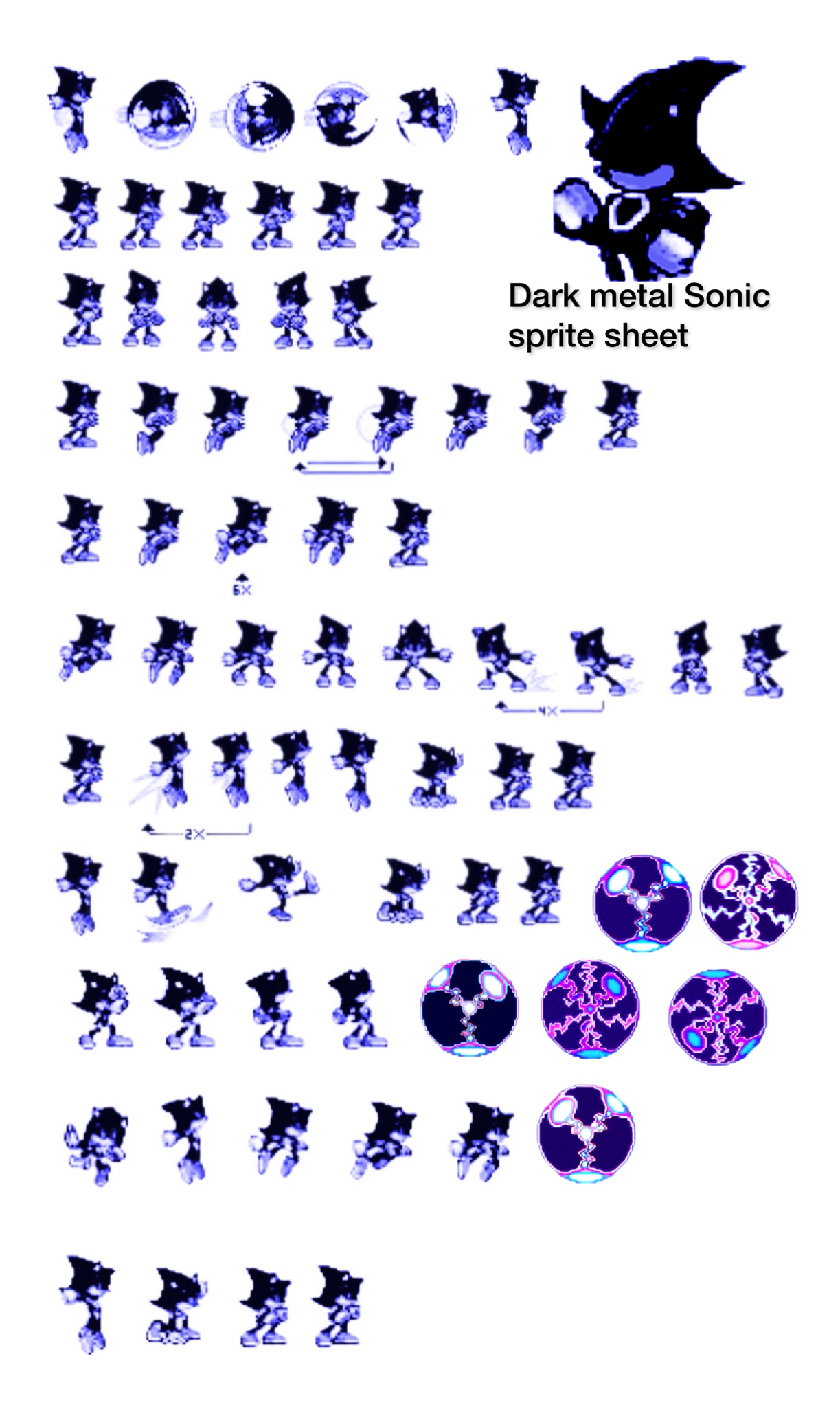 Metal Sonic Sprite Sheet (With Deliah) by Admin472 on DeviantArt