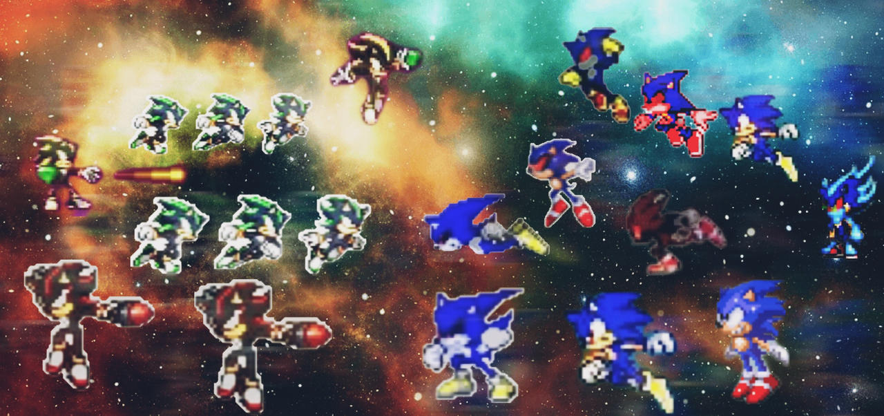 Sonic android vs shadow androids space battle by shadowXcode on DeviantArt