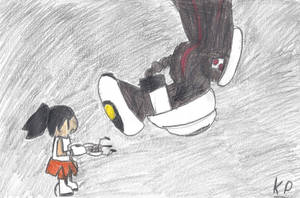 Chell and GLaDOS