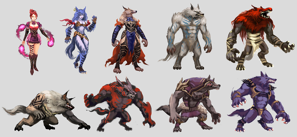 Bitefight Werewolves by Scebiqu on DeviantArt