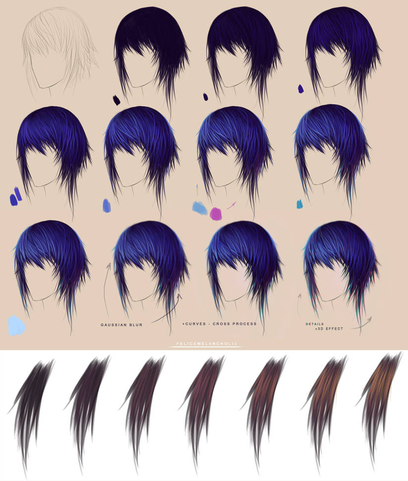 Hair Tutorial by artisticxhelp on DeviantArt